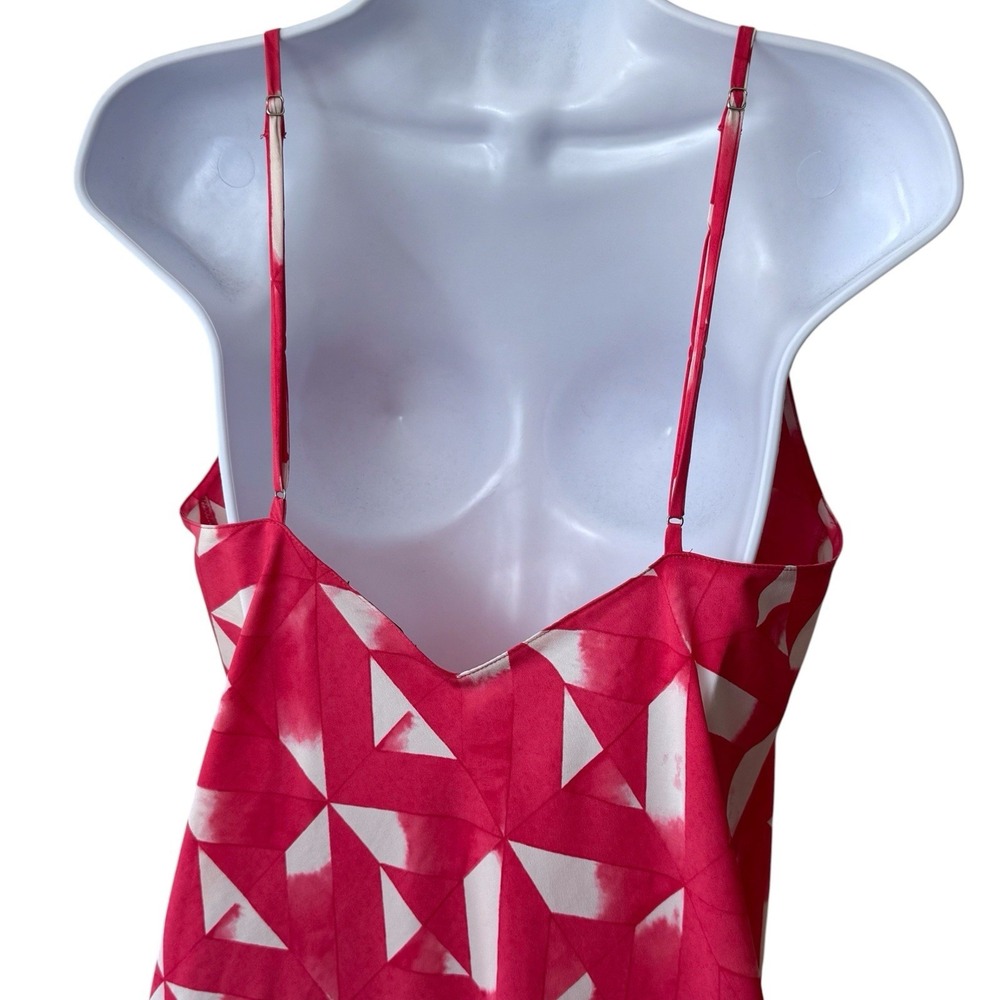 Natori Sumi Pattern Hot Pink Midi Slip Nightgown Leisure Feminine Dainty L - Picture 6 of 11